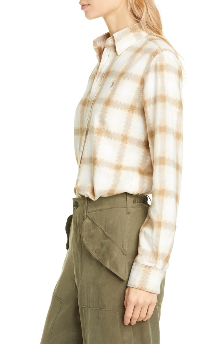 Polo Ralph Lauren Georgia Plaid Flannel Button-Down Shirt, Alternate, color, 