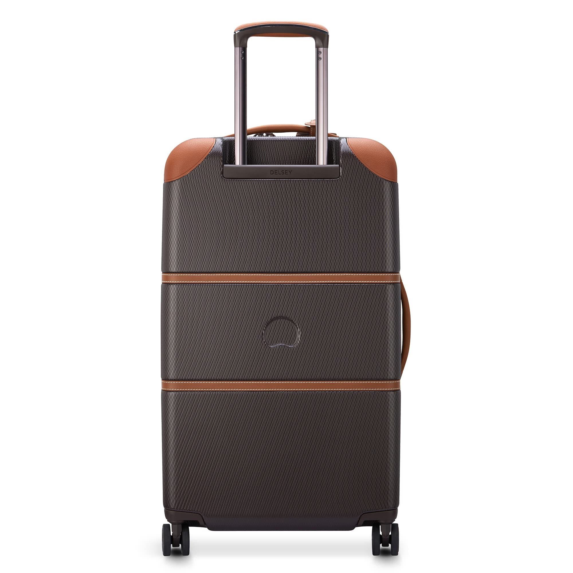 Delsey Paris Chatelet Air 2.0 Medium Checked-26 Inch Hardside Luggage Trunk with Spinner Wheels, Alternate, color, Chocolate Brown