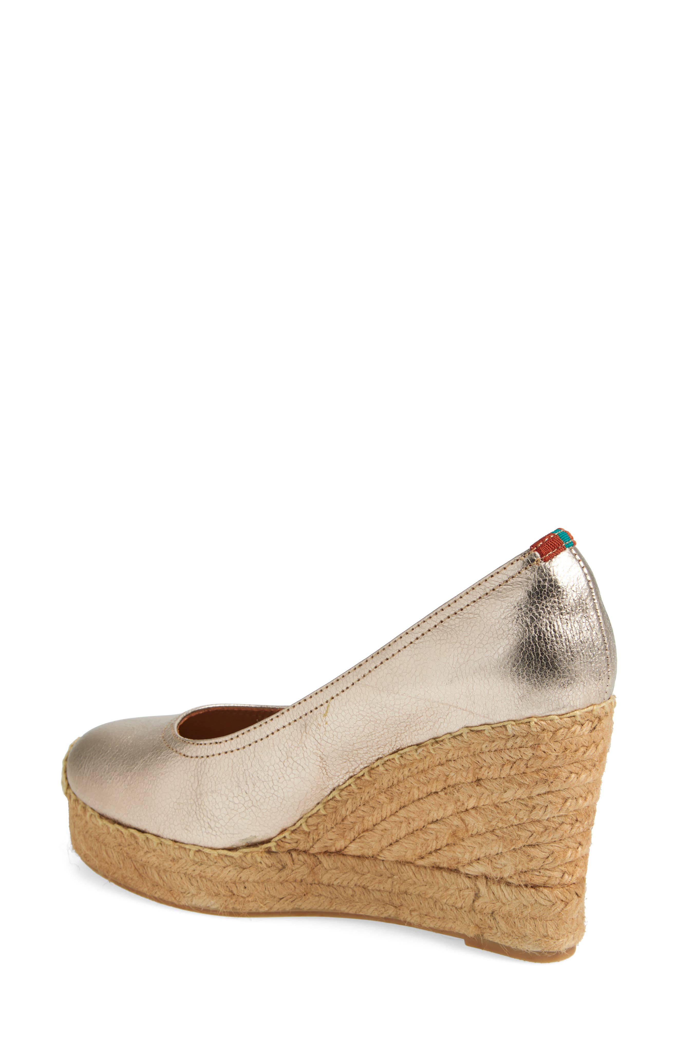 Scoop Espadrille Platform Wedge Pump, Alternate, color, CHAMPAGNE