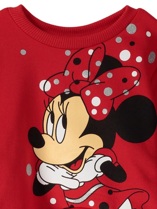 Disney Minnie Mouse Sweatshirt & Leggings Set In Animal Print