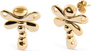 UNODE50 18K Gold-plated Dragonfly Earrings