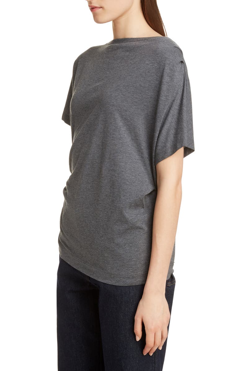 Dries Van Noten Heral Side Pleat Top, Alternate, color, Grey Mel