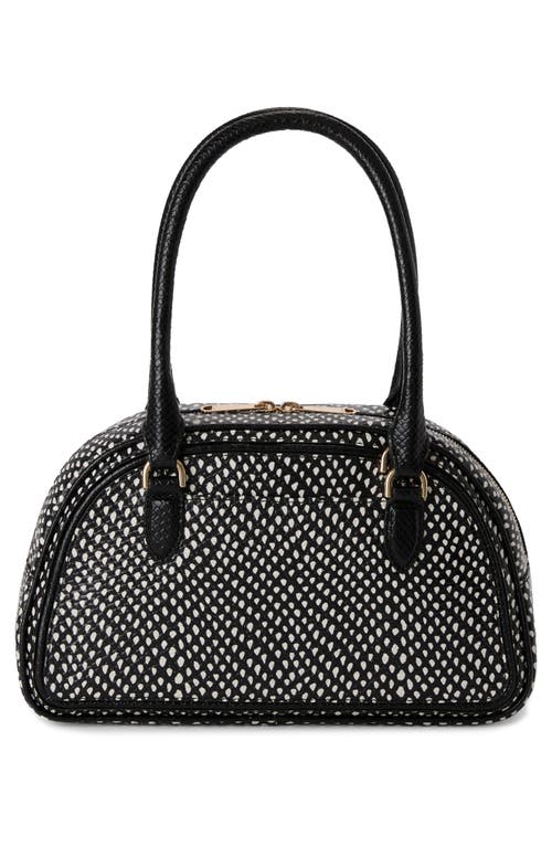 Brahmin Angie Leather Barrel Bag In Black