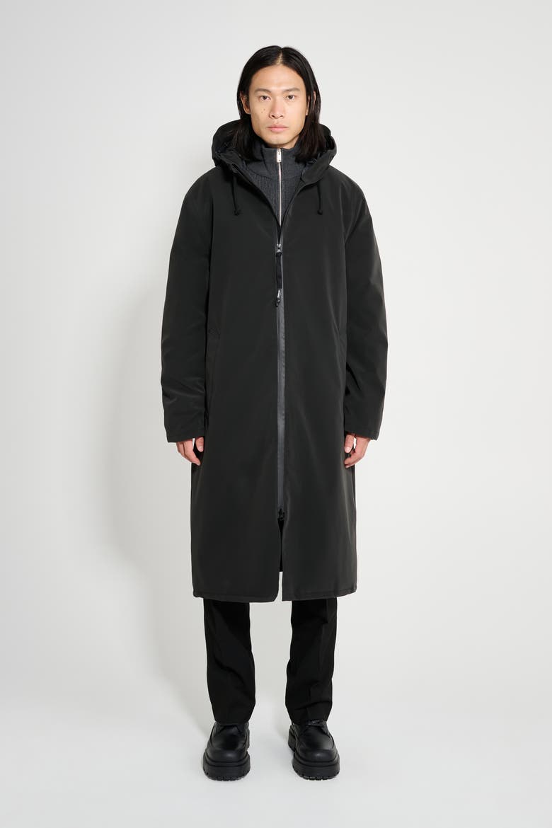 Stockholm Long Matte Winter Coat, Alternate, color, Black