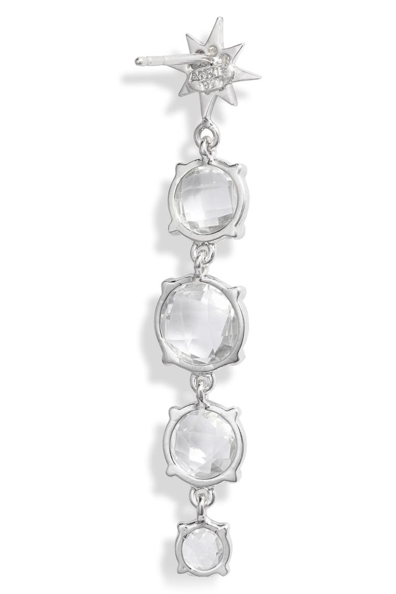 North Star Drop Earrings, Alternate, color, SILVER