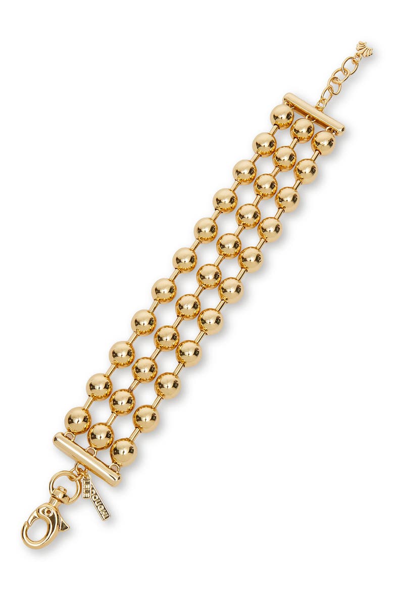 Diana Triple Row Bracelet, Main, color, GOLD