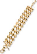 Lele Sadoughi Diana Triple Row Bracelet