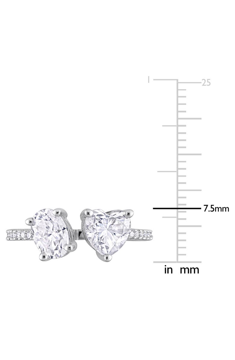 Julianna B. 2-1/8CT DEW Moissanite 2-Stone Ring, Alternate, color, Sterling Silver