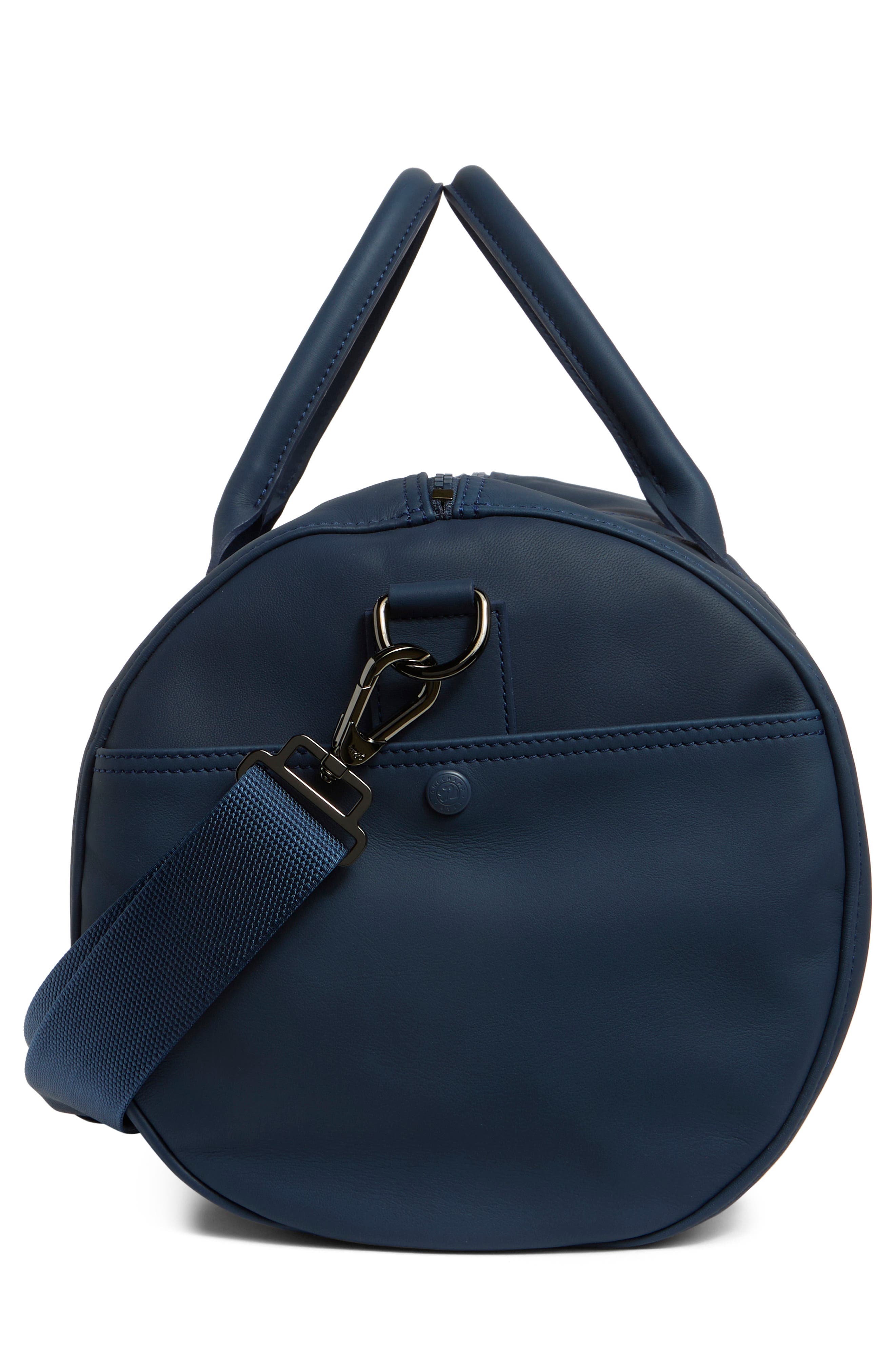 Longchamp Parisis Leather Duffle Bag, Alternate, color, Baltik