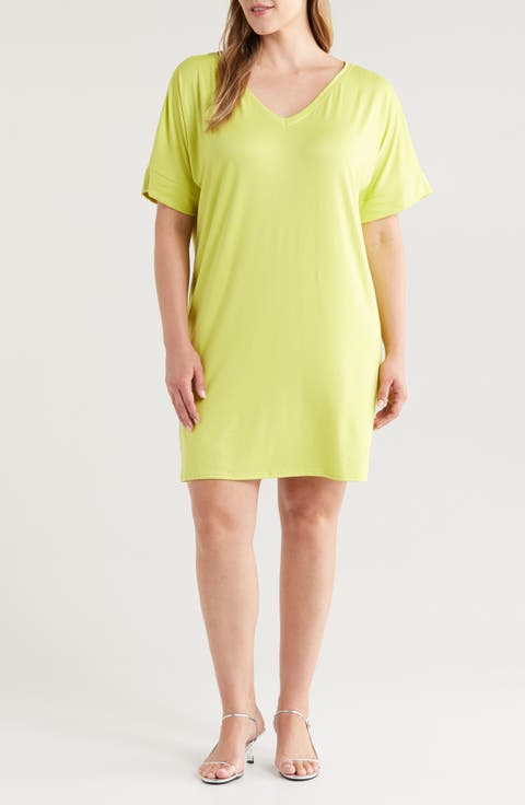Loose Fit Jersey T-Shirt Dress (Plus)