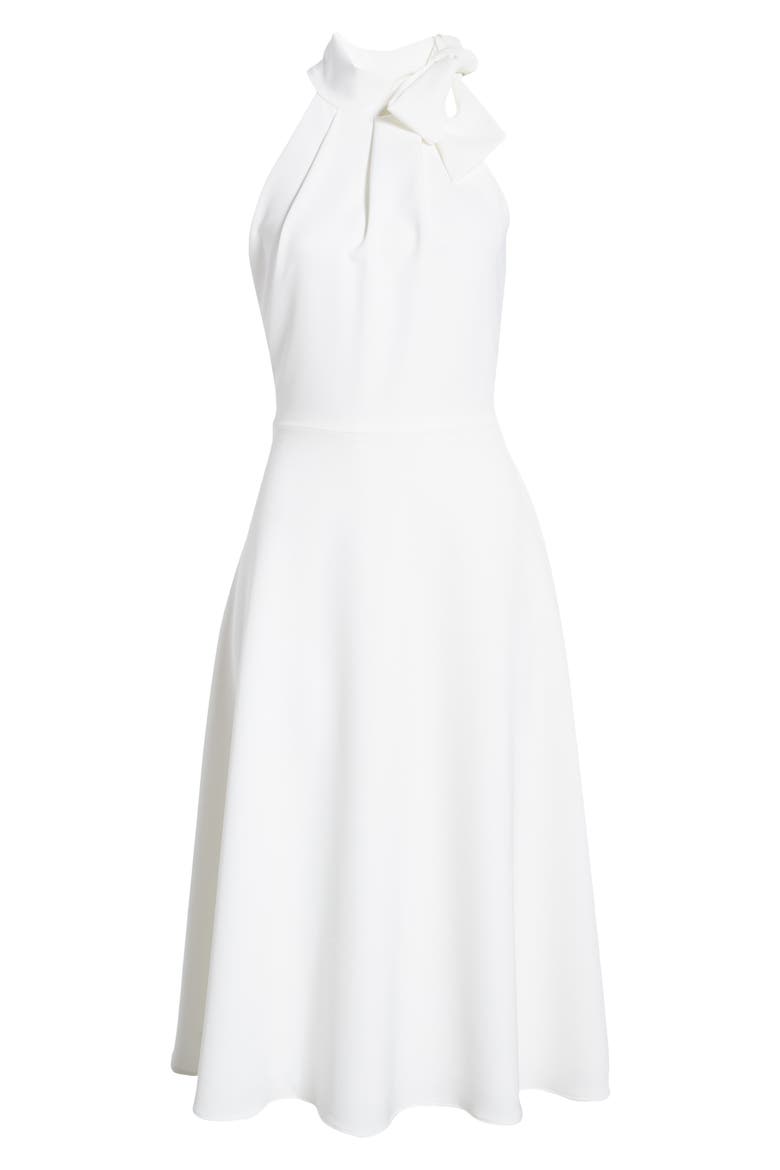 Audrey Sleeveless Tie Neck Dress, Alternate, color, WHITE