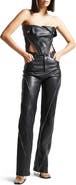 Manière De Voir Leather Biker Trousers with Zip