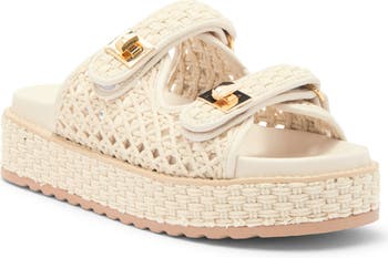 （US発）Steve Madden Bigmona カウプリントサンダル Amazon.com | Steve Madden Women's Bigmona Sandal, Beige