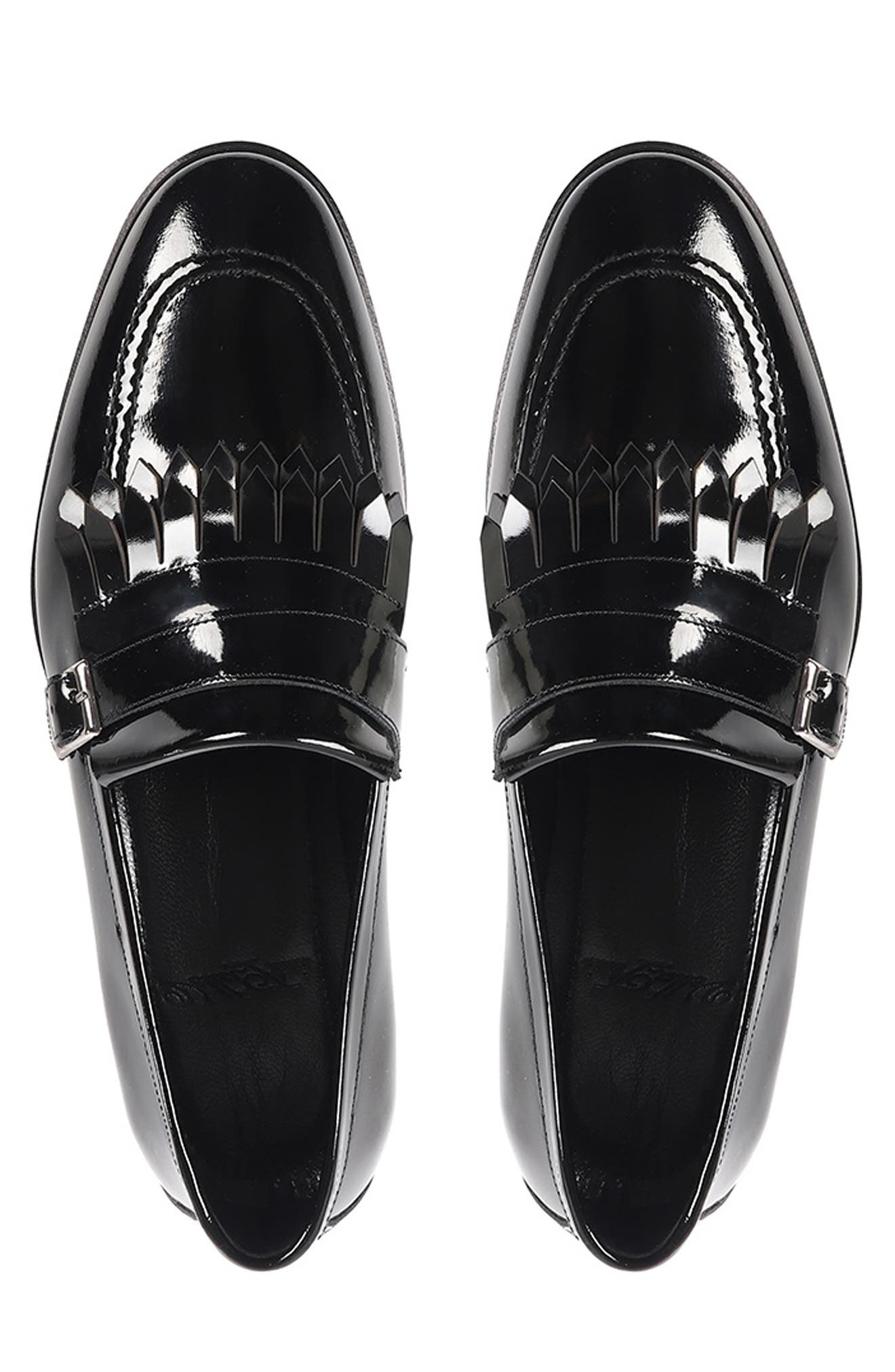 VELLAPAIS Kimpton Kiltie Fringe Loafer, Alternate, color, Black