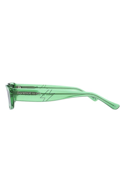 Florence By Mills 53mm Rectangular Sunglasses In Green