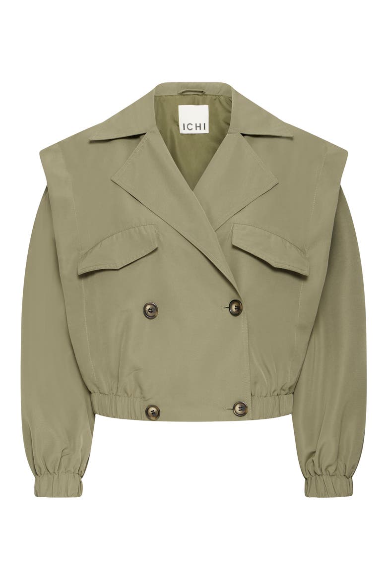 Blouson Trench Jacket, Alternate, color, DEEP LICHEN GREEN