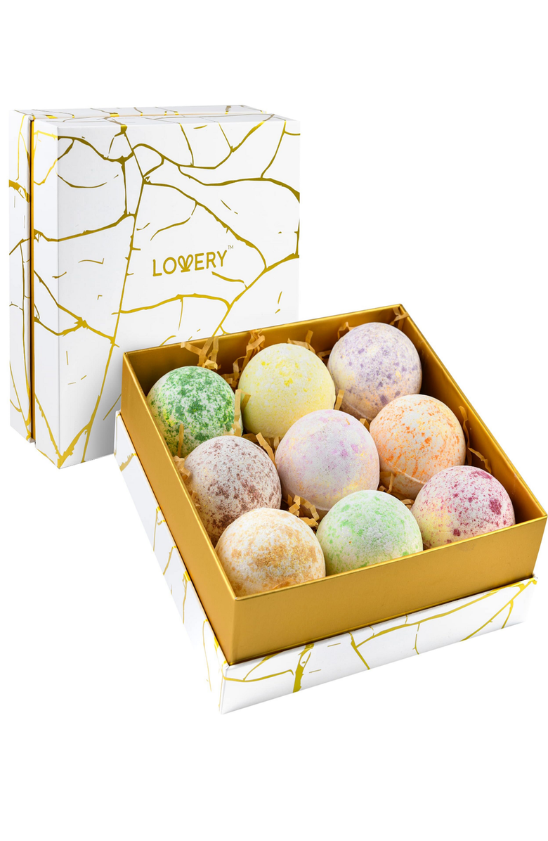 Lovery Marble Bath Bombs 9-Piece Set, Main, color, 