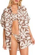 Vitamin A® Playa Oversize Linen Cover-Up Shirt