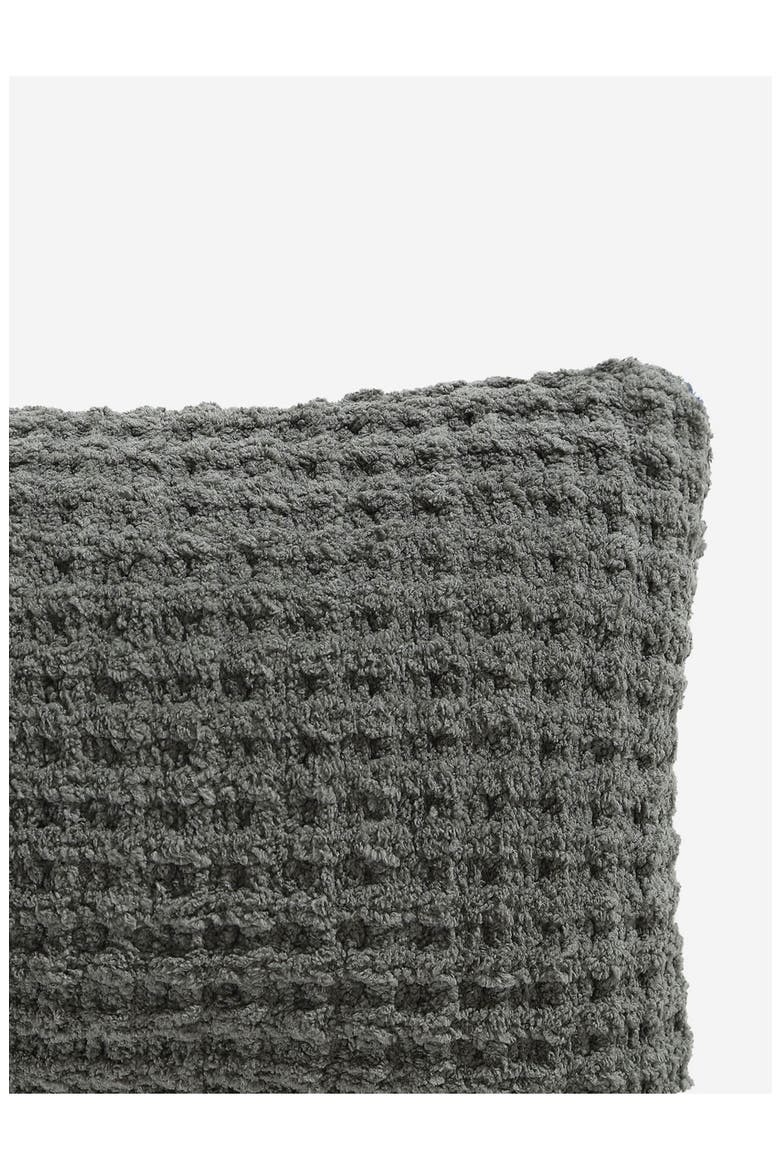 Snug Mini Waffle Accent Pillow, Alternate, color, GRANITE
