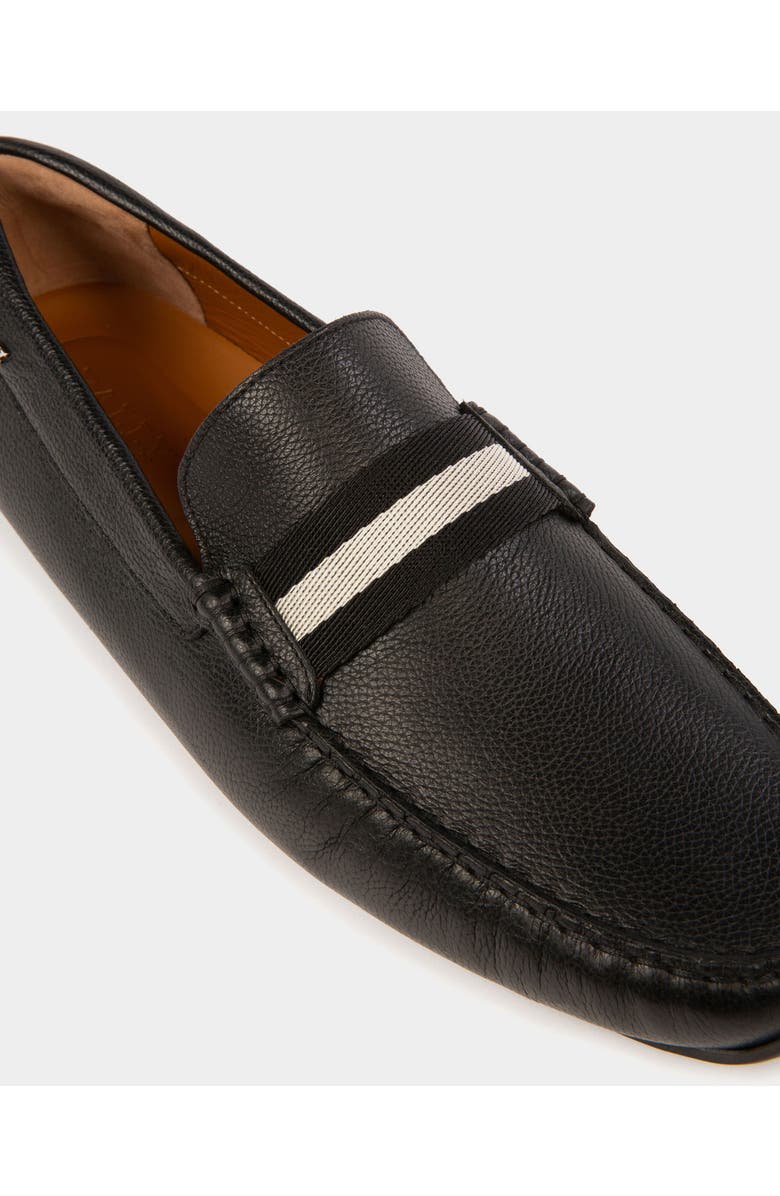 Bally Pilot Drivers In Leather And Fabric, Alternate, color, Black