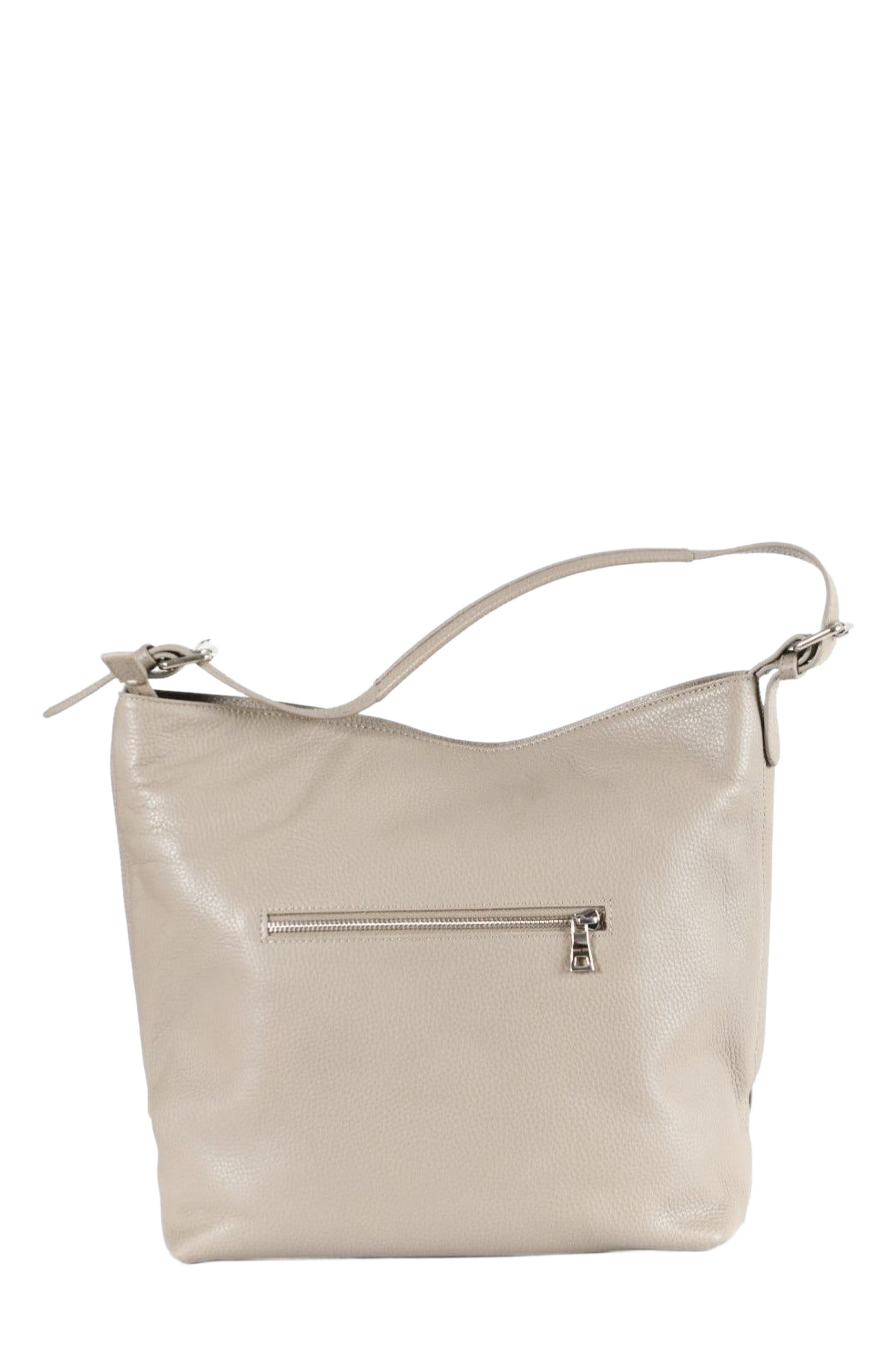Forever & Always Shoes Vittoria Leather Shoulder Bag, Alternate, color, Beige Leather