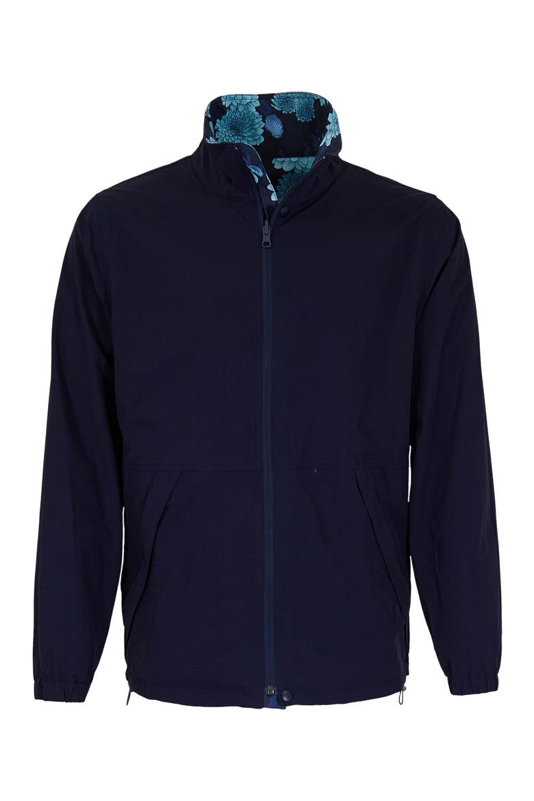 Pascali Reversible Performance Jacket, Main, color, Serious Floral Navy