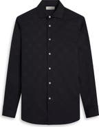 Bugatchi Axel Shaped Fit Jacquard Button-Up Shirt