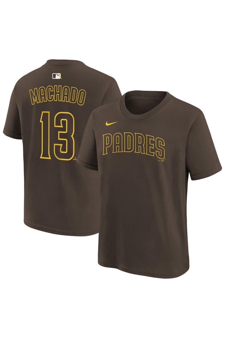 Youth Nike Manny Machado Brown San Diego Padres Name & Number T-Shirt, Main, color, Brown