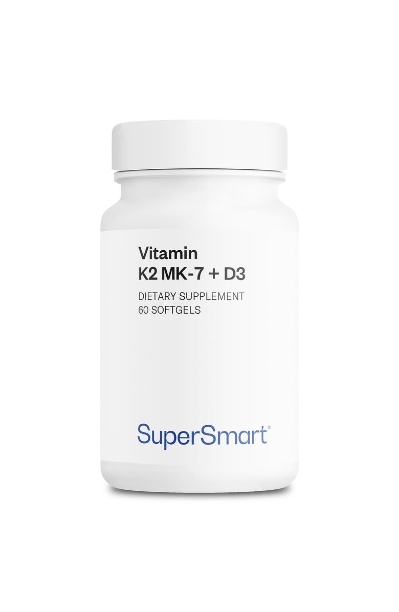 SuperSmart Vitamin K2 MK7 + Vitamin D3, Main, color, NO COLOR