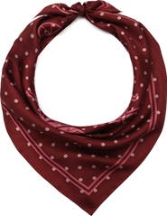 COACH Horse & Carriage Polka Dot Silk Square Scarf