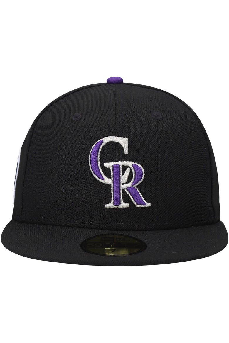 Men's New Era Black Colorado Rockies 9/11 Memorial Side Patch 59FIFTY Fitted Hat, Alternate, color, Black