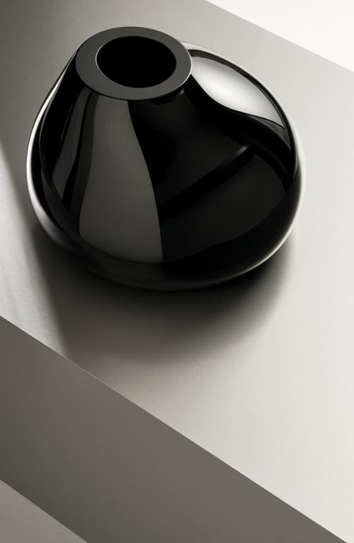Orrefors Ebon Black Vase, Large In Black