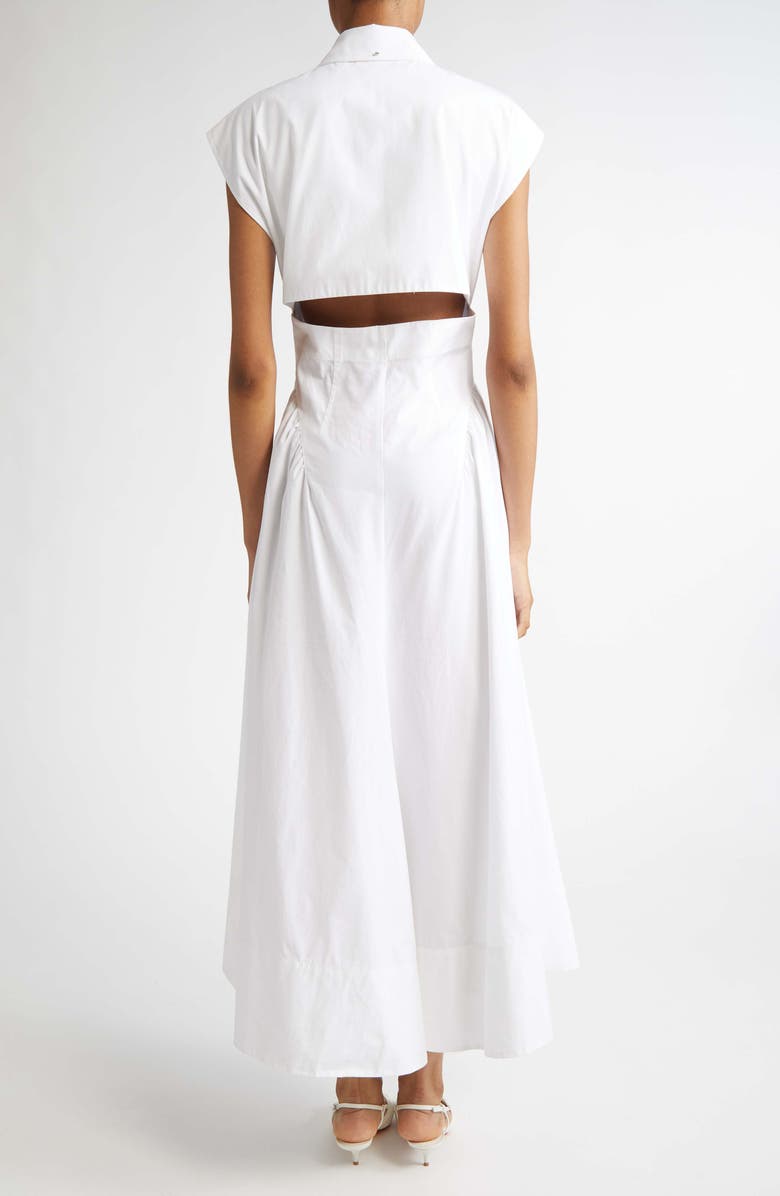 SPORTMAX Fabiana Cutout Cotton Poplin Shirtdress, Alternate, color, 