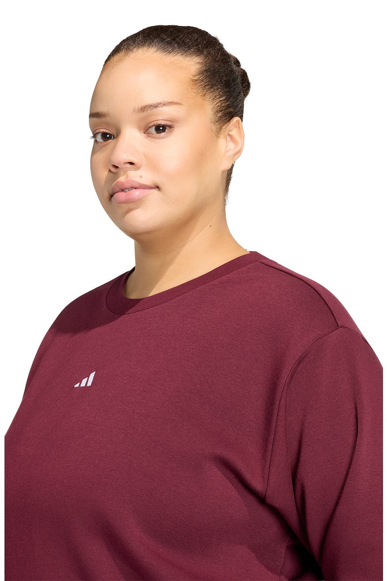 Essential Crewneck Sweatshirt, Alternate, color, MAROON
