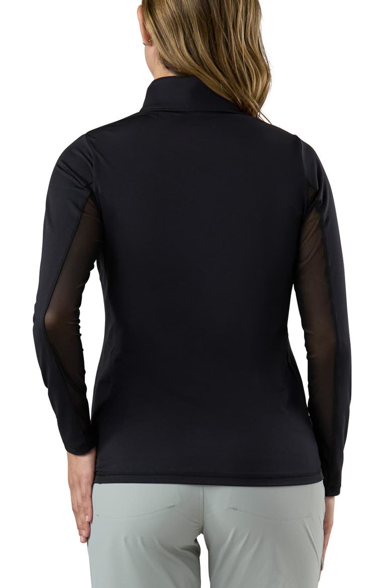 Quarter Zip Vented Sun Shirt, Alternate, color, Black