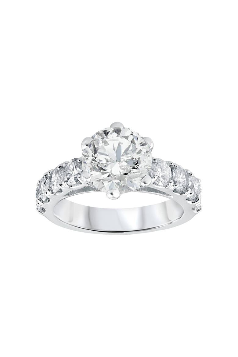 Certified 5 1/2 cttw Diamond Engagement Ring 14k Gold Lab Grown, Alternate, color, 14k White Gold