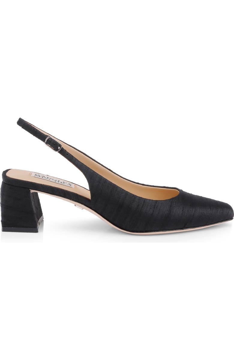 BADGLEY MISCHKA Oaklee Block Heel Slingback Pump, Alternate, color, Black Silk