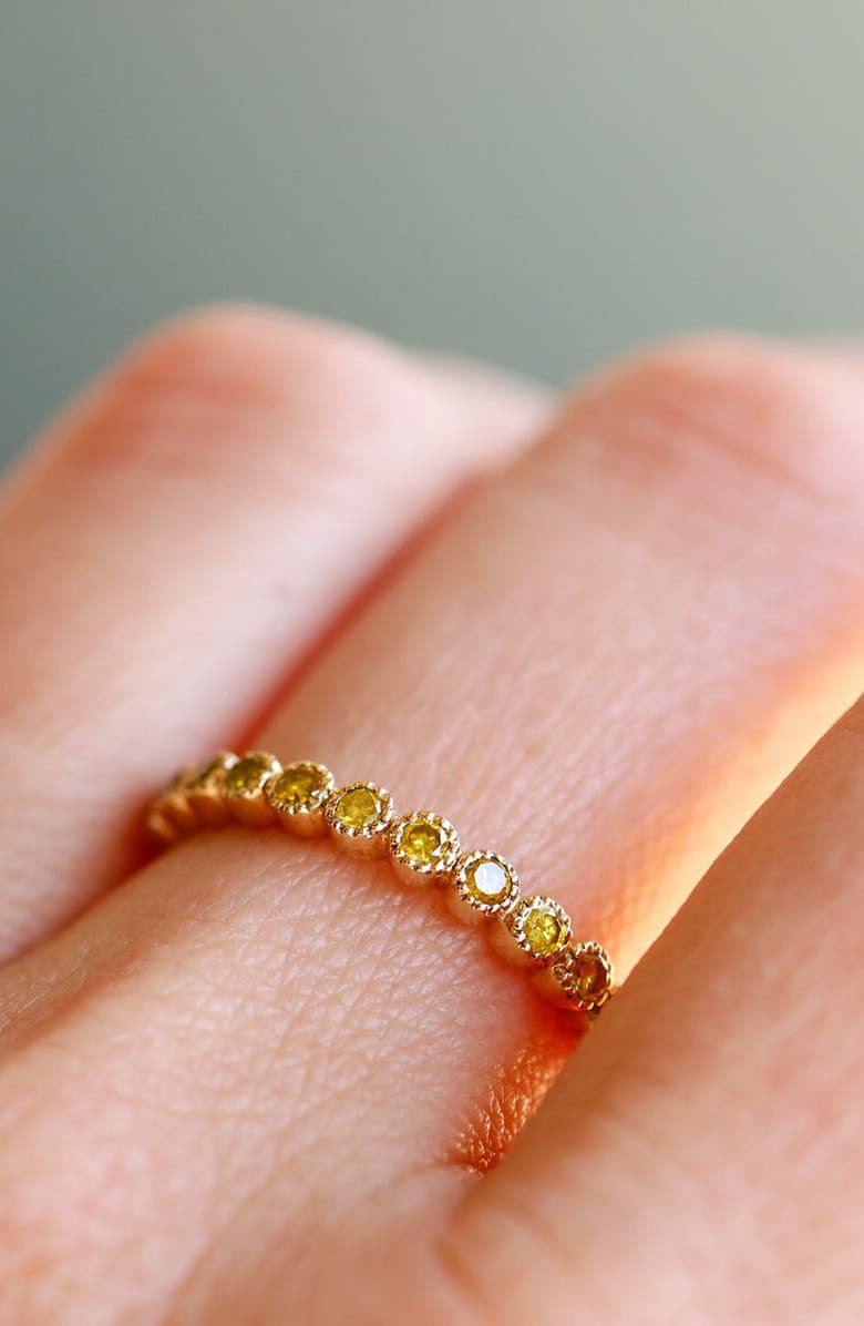 Sethi Couture Yellow Diamond Bezel Band Ring, Alternate, color, 