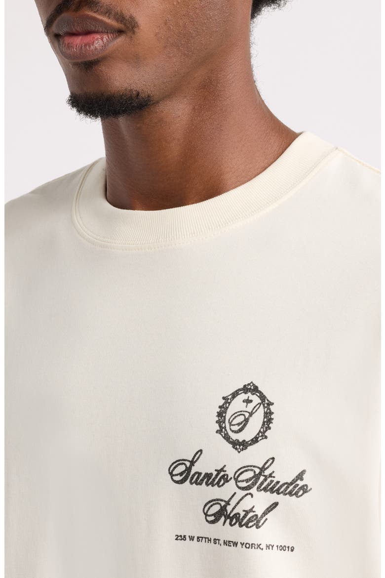 NY Hotel Graphic Cotton T-Shirt, Alternate, color, CREAM