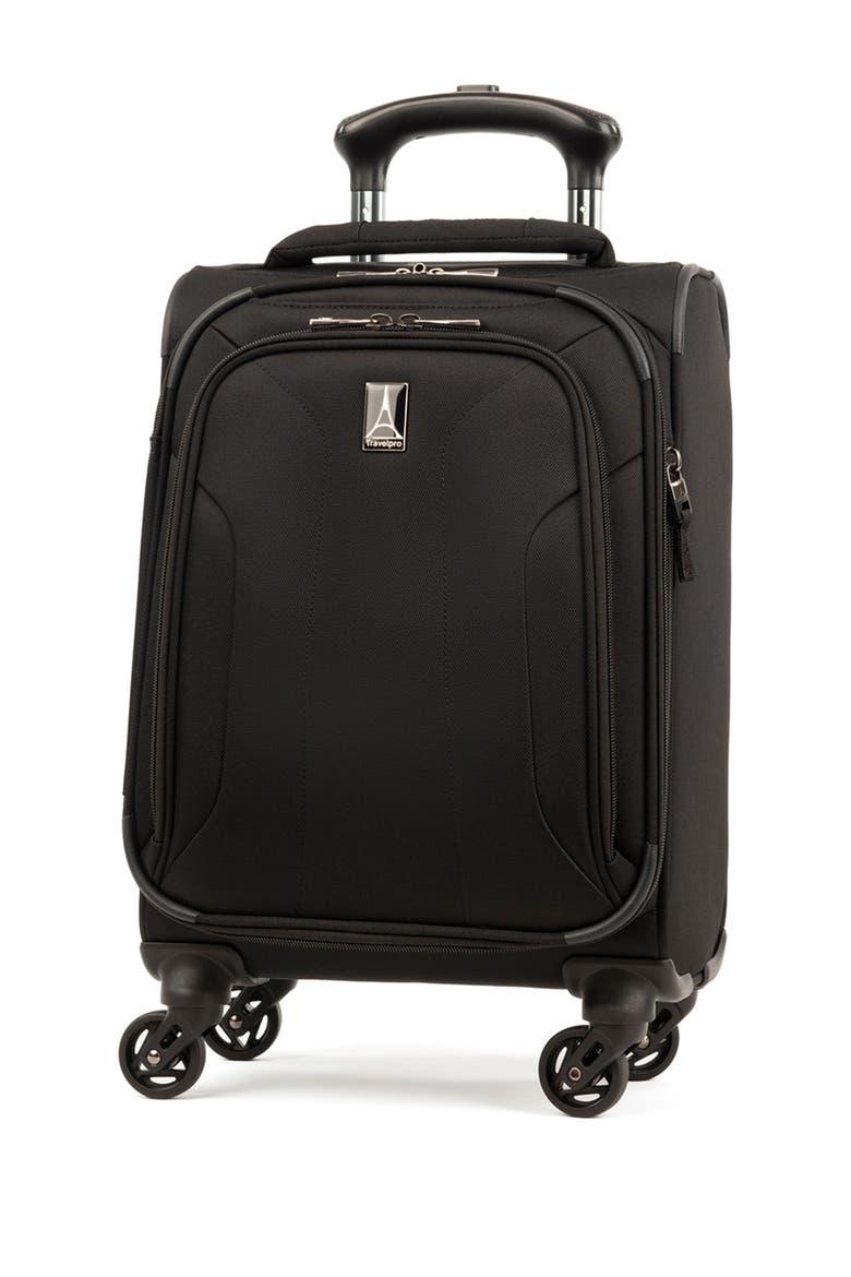 Pilot Air™ Elite 17" Expandable Compact Boarding Bag Spinner Luggage, Main, color, BLACK
