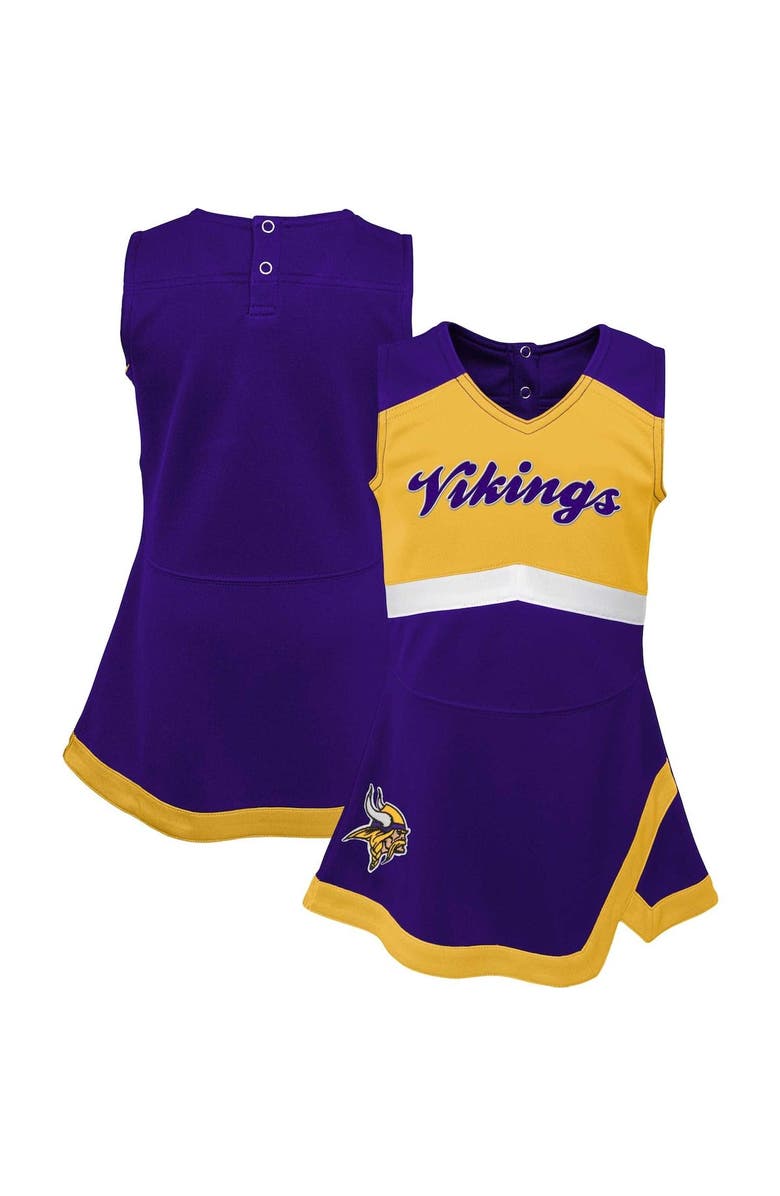 Outerstuff Girls Infant Purple Minnesota Vikings Cheer Captain Jumper Dress, Main, color, Purple