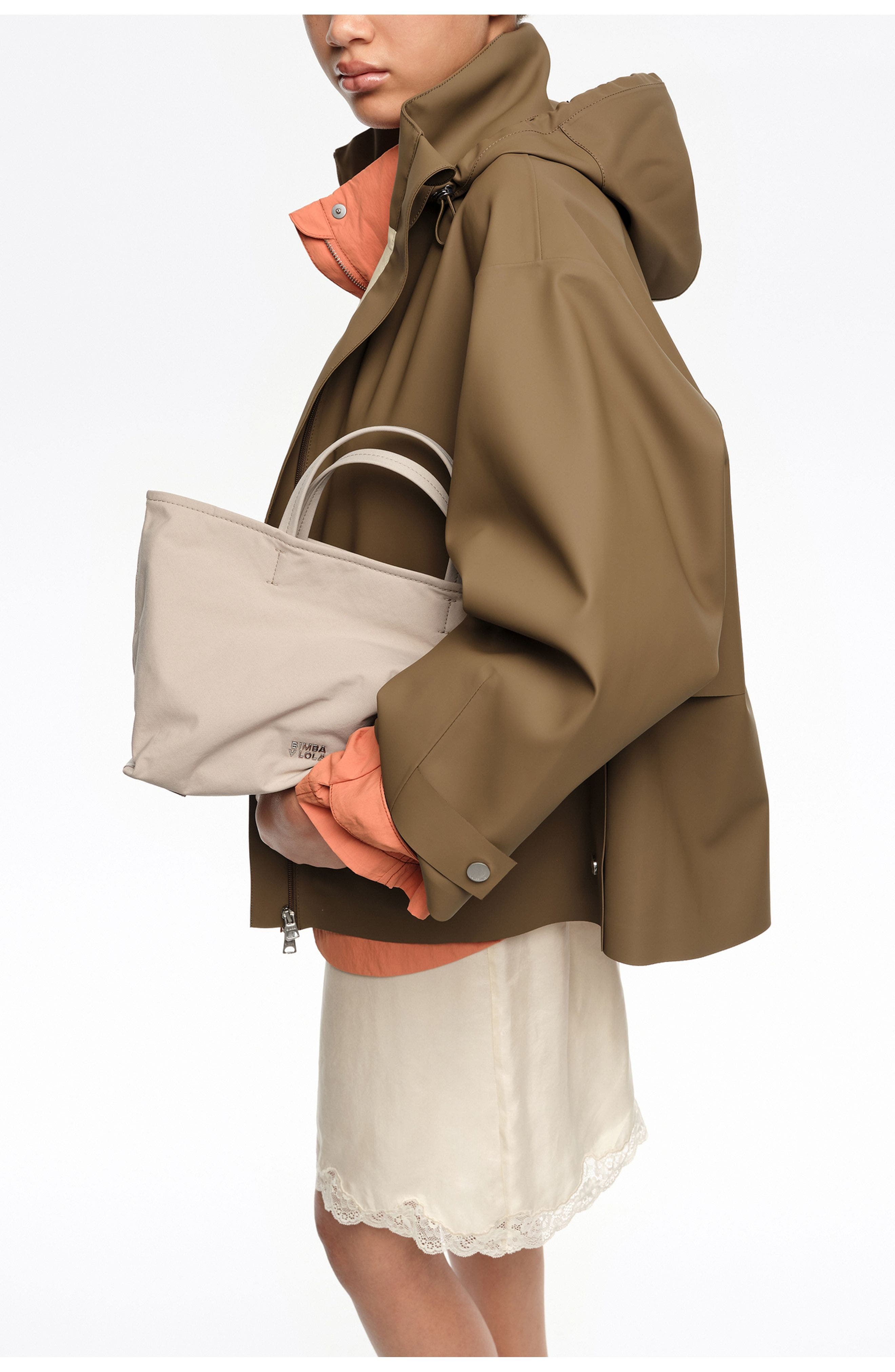 Medium Gabardine Shopper Bag, Alternate, color, SAND