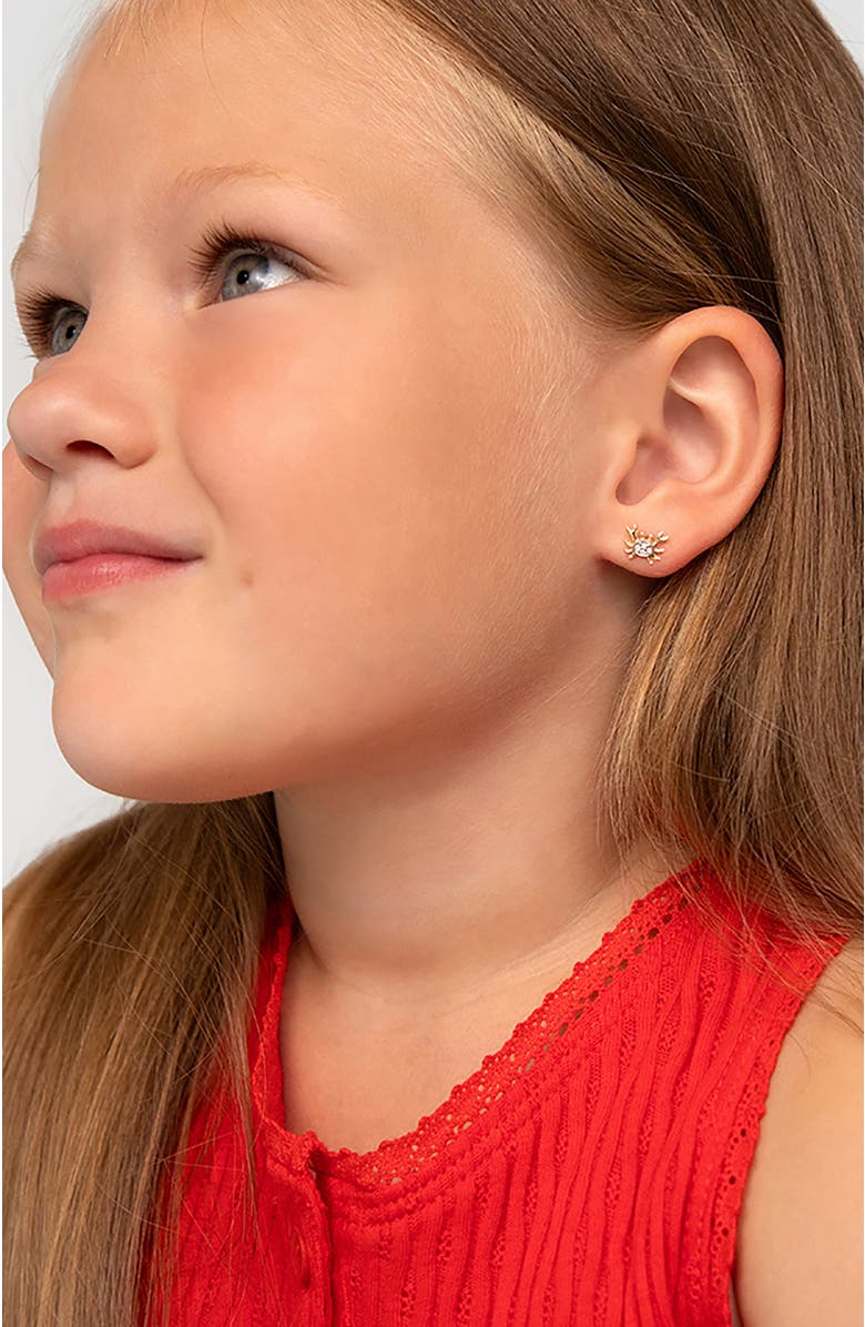 In Season Jewelry 14k Curious Crab Earrings, Alternate, color, Gold