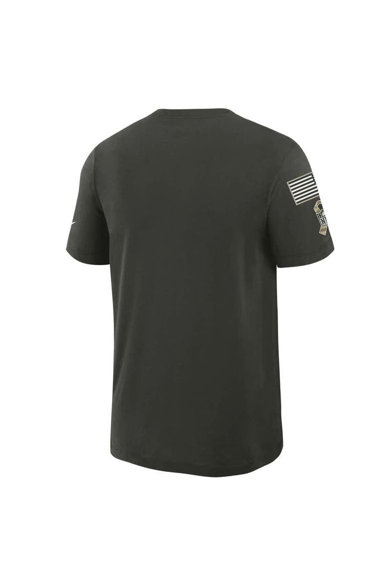 Men's Nike Forest Green Jacksonville Jaguars 2025 Salute to Service Sideline Slub Dri-FIT T-Shirt, Alternate, color, Forest Green