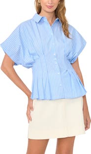 Vince Camuto Pleat Waist Dolman Shirt