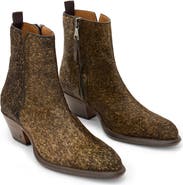 John Varvatos Wainwright Center Seam Genuine Calf Hair Boot