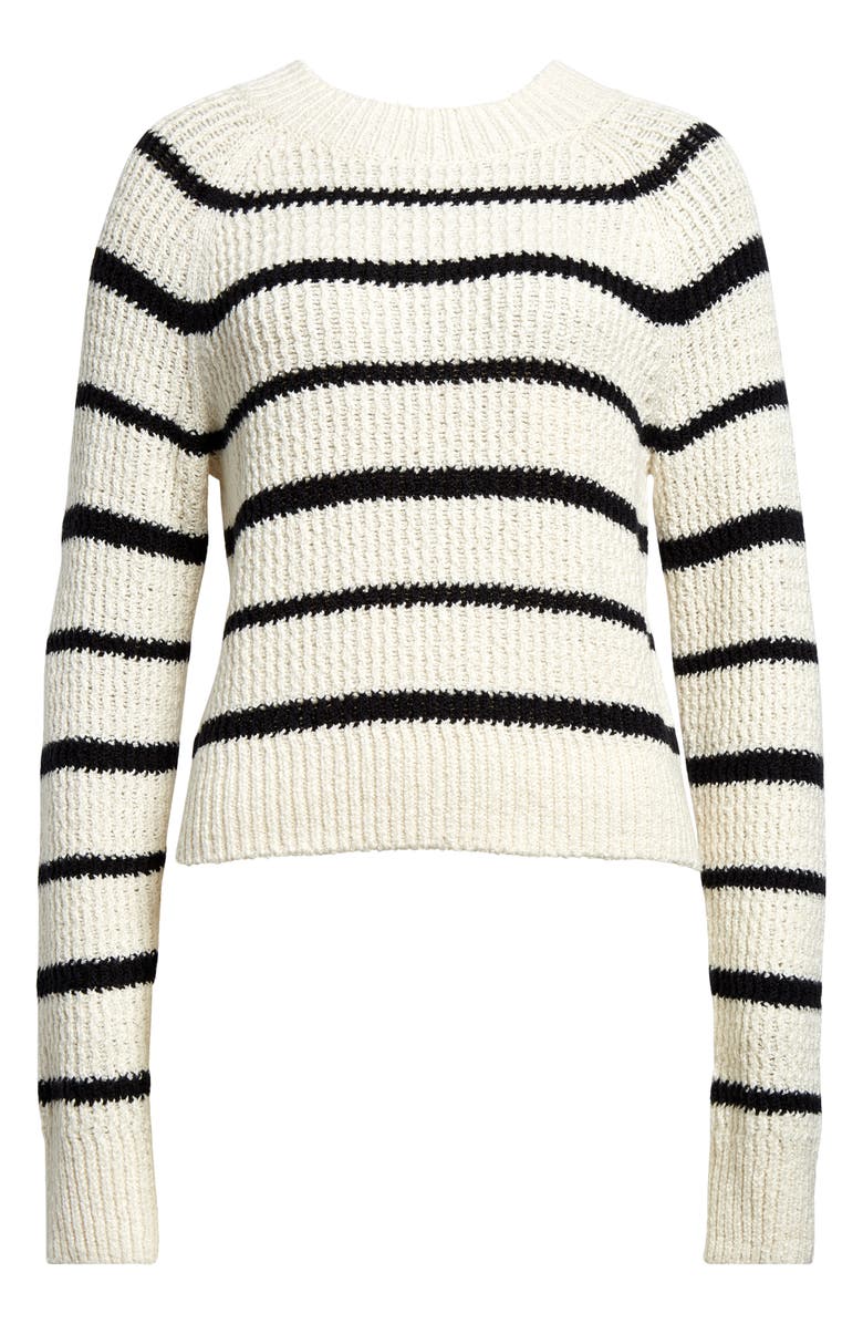 Vince Rib Stripe Crewneck Sweater, Main, color,