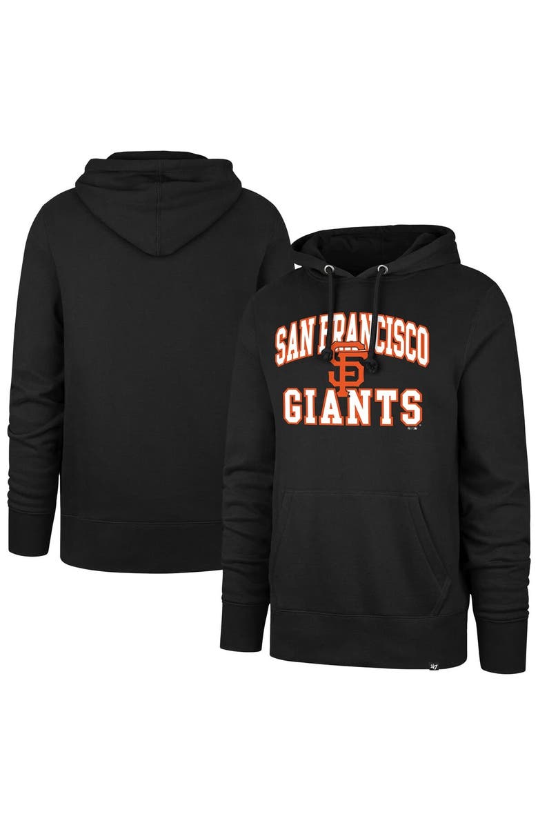 '47 Men's '47 Black San Francisco Giants Big & Tall Velocity Fleece Pullover Hoodie, Main, color, Black