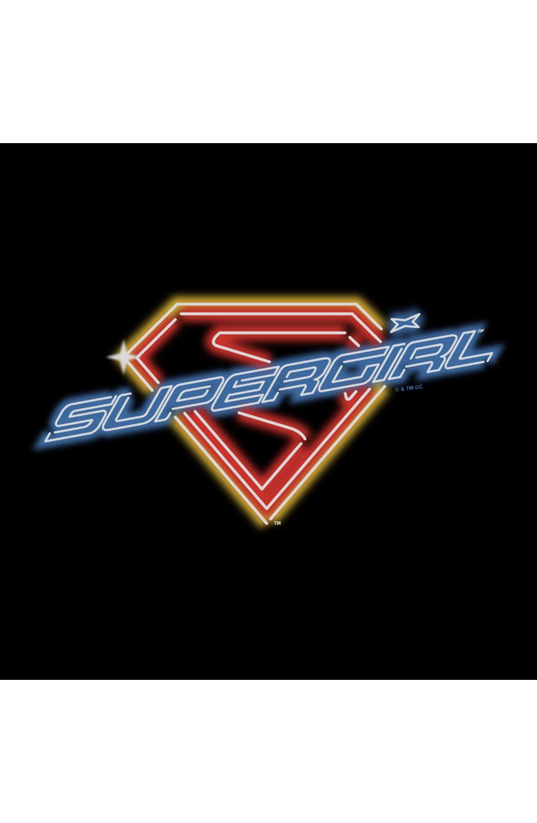 Supergirl Men's Supergirl Neon Sign Logo Graphic T-Shirt, Alternate, color, Black