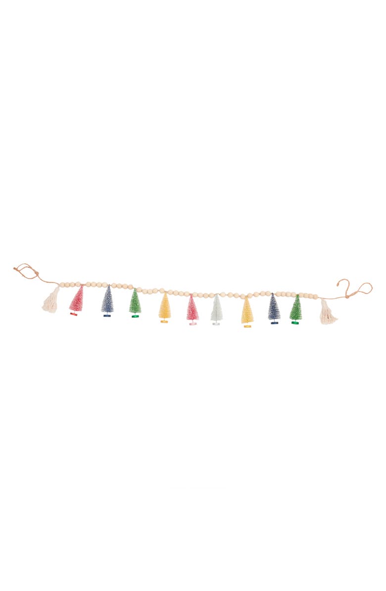 carol & frank Color Bottle Brush Tree Garland, Alternate, color, Red
